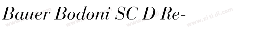Bauer Bodoni SC D Re字体转换